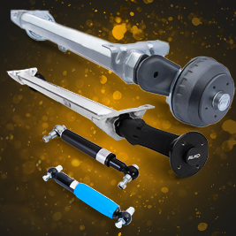 Assen en ophangingscomponenten