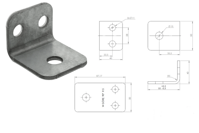 UNITRAILER krukhefsysteem met handgrepen voor het kantelen en lossen van een autotransporter van 1000 kg (500-865 mm).
