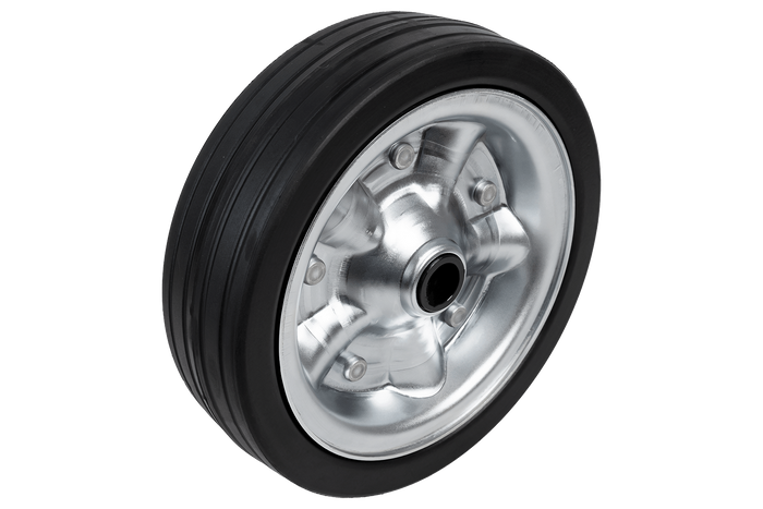 Reservewiel voor het KNOTT 405725.001 neuswiel, gemaakt van massief rubber, 225x65 mm.
