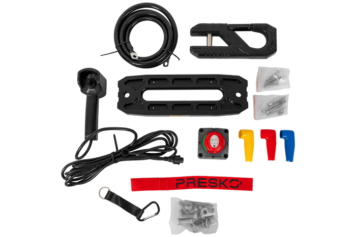 Elektrische lier voor PRESKO RAPTOR 13.5FS 12V 6130kg aanhanger met 24m kabel