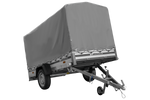 Autoaanhanger met aluminium zijwanden 264x125 Unitrailer Garden 264 KIPP ALU met H-1100 frame en grijze afdekking