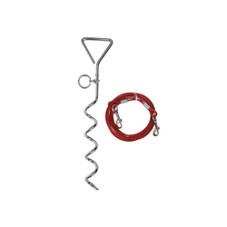 ProPlus 361857 hondenaanlijnpaal met stalen kabel van 4,5 m