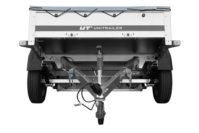 Autoaanhangwagen op veren 200x125 UNITRAILER GARDEN 201/R KIPP met H-0 frame en grijze kap