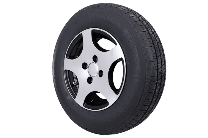 OUTLET Versterkt aanhangwagenwiel BAND KENDA 165 R13C 96/94N ALU VELG STARCO 5Jx13 4x100 ET:30 60,5mm