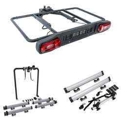 Inter Pack Re-Cargo trekhaakplatform + adapter voor het vervoeren van 3 fietsen