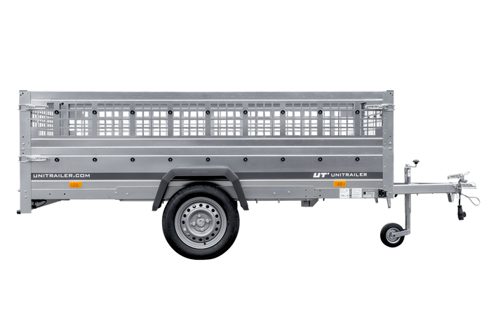 Enkelassige aanhanger 264x125 UNITRAILER GARDEN 264 KIPP met gaaswanden