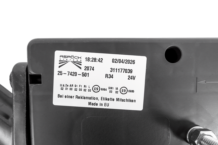 ASPÖCK EUROPOINT III LED bajonet achterlicht 7PIN ASS2 met claxon 7 functies rechts