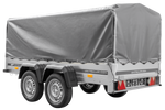 Twee-assige aanhanger 264x125 UNITRAILER GARDEN 264/2 KIPP met H-800 frame en grijze kap
