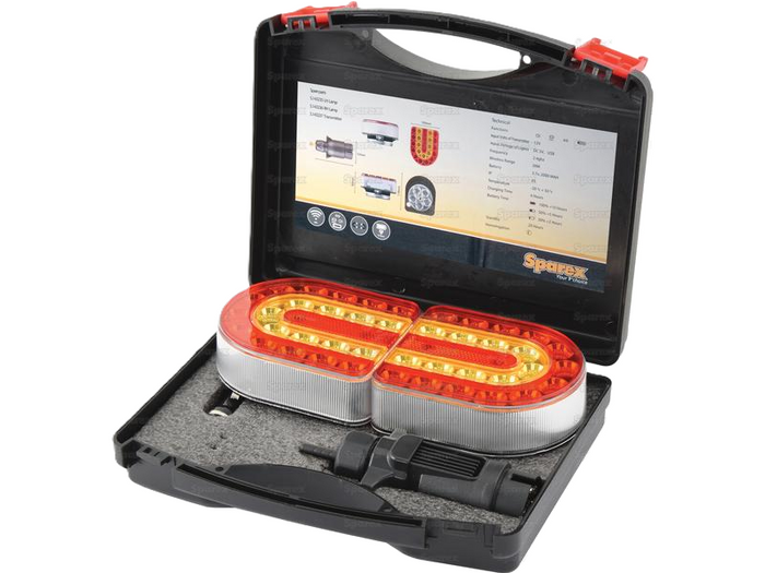 SPAREX CONNIX S.130977 LED-achterlichten 4 functies links+rechts, draadloos, magnetisch