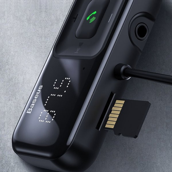 FM-zender BASEUS T type S-16 bluetooth 5.0 MP3 + autolader 2x USB