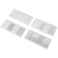 Reflectorset x4 reflector voor aanhangers - wit, 90 x 40 mm