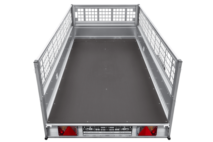 Enkelassige aanhanger 264x125 UNITRAILER GARDEN 264 KIPP met gaaswanden