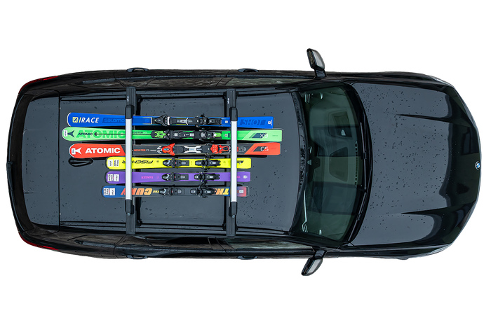 Inter Pack Frostline 6 - uitschuifbare aluminium houder voor 6 paar ski's of 4 snowboards
