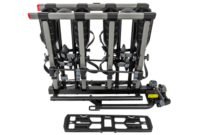 Inter Pack New Spider 4 fietsendrager voor op de trekhaak, geschikt voor 4 fietsen