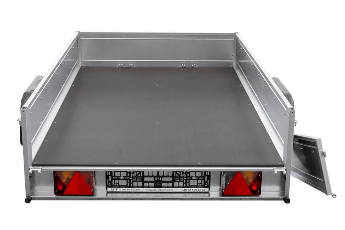 Enkelassige aanhangwagen op veren 200x125 UNITRAILER GARDEN 201/R KIPP