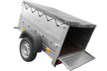 Unitrailer GARDEN TRAILER 150 KIPP (NIEUW) met steunwiel, BIS boordwanden en grijze vlakke kap