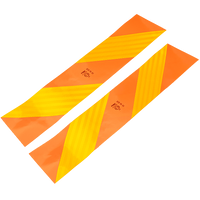 Stickers, reflecterende stickers, korte HERMON, markeringsplaten voor zware voertuigen, 565x132mm, links+rechts