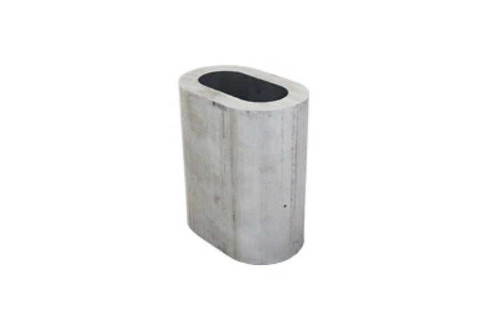 Aluminium connector voor DROMET ZLA.8 touwen, huls voor 8mm touwen