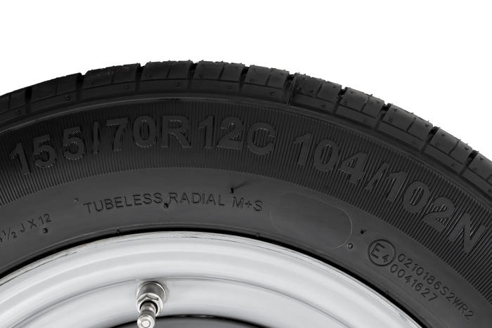 Verstevigd wiel voor aanhanger KENDA BAND 155/70 R12C 104/102N KENDA VELG 4.5Jx12"H2 5x112 ET 20