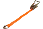 Set van vier UNITRAILER 12m/25mm/1t oranje transportbanden met spaninrichting