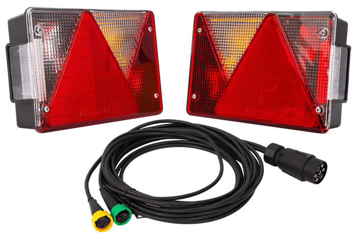 ASPÖCK MULTIPOINT IV achterlichten + MANTES 5m 7-polige kabelboom