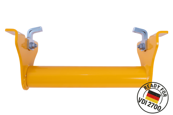 PRAMAR Radstopper VDI 2700 gele universele wielkeg voor sleepwagen