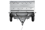 Autotrailer 264x150 UNITRAILER GARDEN 265 KIPP met opzetborden, H-0 frame en grijze huif
