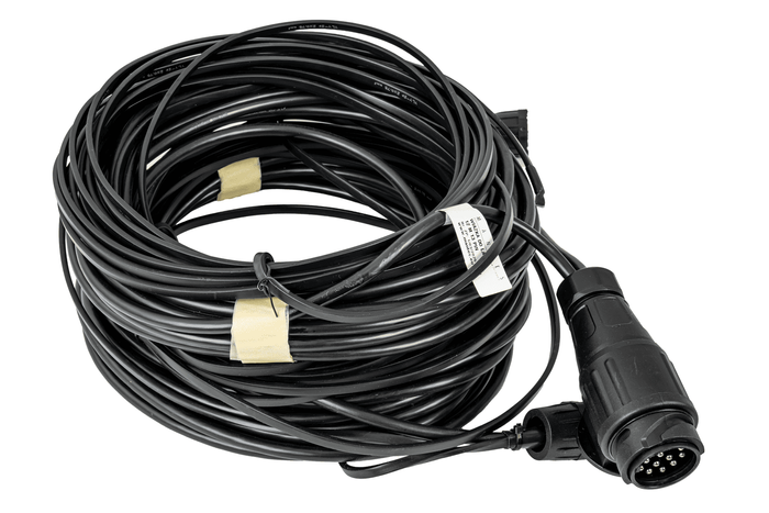 MANTES elektrische installatie aanhangwagen takelwagen kabelboom 12 m, 13-polige stekker, 2x 8-polige bajonetten