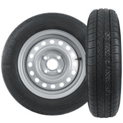 Set van twee wielen voor aanhangwagens UNITRAILER / TEMARED / ANSSEMS / EDUARD / HAMBAUR BAND KENDA 145/80 R13 78N STARCO VELGEN 4Jx13"H2 4x100 ET:30