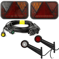 Verlichtingsset: FRISTOM LED-achterlichten + HORPOL LED-zijmarkeringslichten + MANTES 5,2 m 7-pins kabelboom