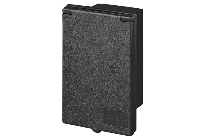 CEE ProPlus 373505BK wandcontactdoos, voor buiten, 160×100 mm, zwart
