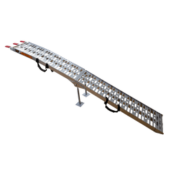 UNITRAILER ALR003 opklapbare aluminium oprijplaat voor aanhanger 221 cm 340 kg met riem en steun