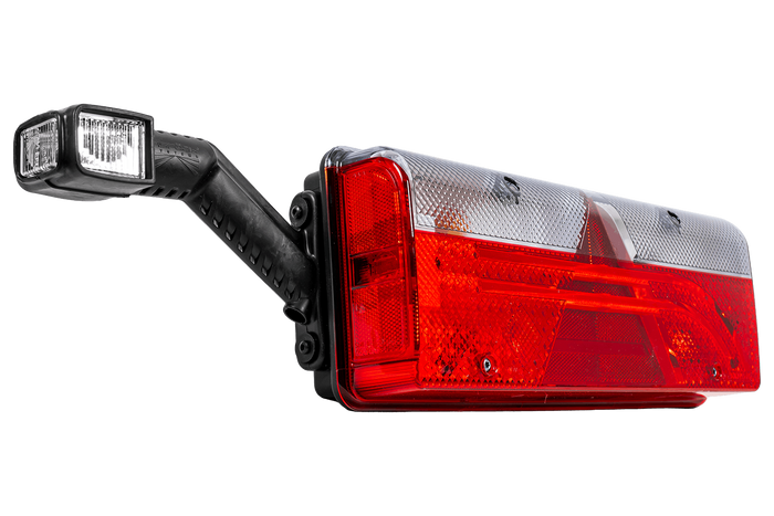 ASPÖCK EUROPOINT III LED-achterlicht met bajonetaansluiting 7-pins ASS2 en claxon, 7 functies links