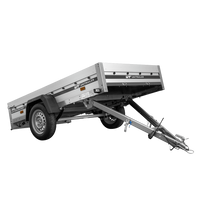 Autoaanhanger op veren met aluminium zijwanden 230x125 Unitrailer Garden 230/R KIPP ALU