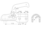 WINTERHOFF WW 350-RC-H1414 kogelkoppeling voor aanhanger van 3500 kg met dissel van 60 mm buis, gietijzer