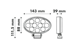 LED-werklamp reflector LAYTZ LY7401 40xLED 4000lm ovaal