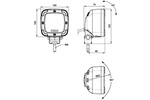 LED werklamp reflector FRISTOM FT-360 9xLED 3500lm met houder