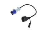 Adapter met CEE-stekker en Schuko-aansluiting 16A 230V met beschermingscontact ProPlus 373530 40cm kabel