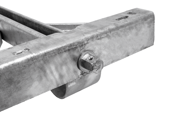KNOTT 6X1197.007 uitschuifbare hoeksteunstabilisator voor aanhanger 1100 kg 498 mm