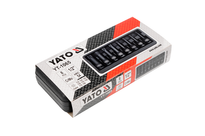 Torx-slagmoersleutels YATO YT-1065 1/2" 8 stuks.