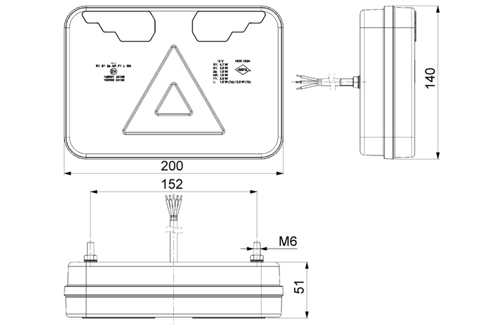 HORPOL LZD 3215 LED-achterlicht met 7 functies links