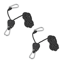 Set van twee ProPlus 320054 staalkabellieren, staalkabeltakel met ratel, 2,5 m, 68 kg
