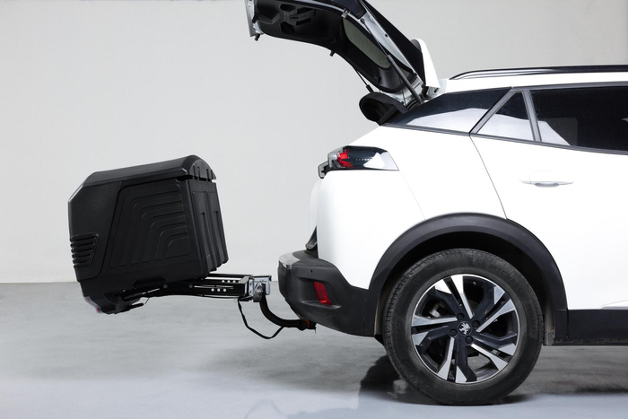 Towbox V3 zwarte LED-editie - bagagebox voor montage op de trekhaak