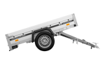Aanhangwagen op veren met aluminium zijwanden 200x125 Unitrailer Garden 201/R KIPP ALU