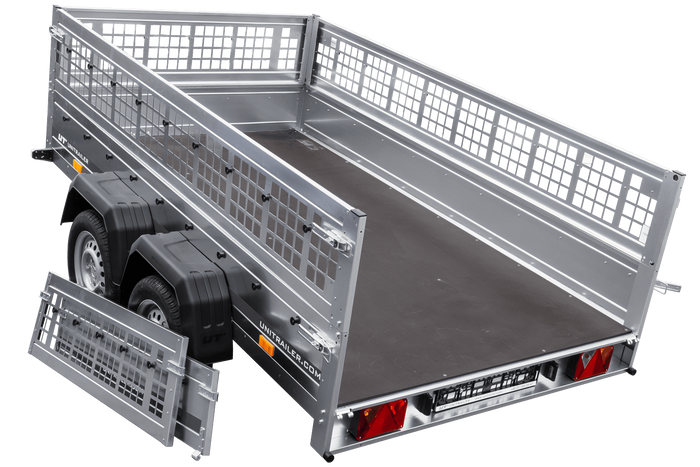 Autoaanhanger 264x150 UNITRAILER GARDEN 265/2 KIPP met gaaswanden