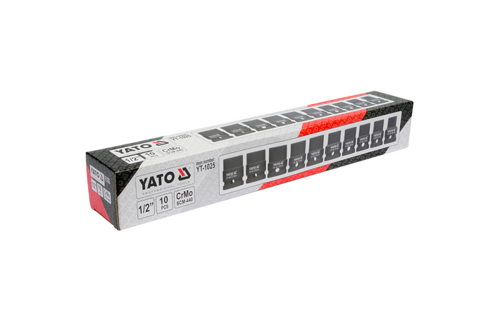 YATO YT-1025 korte slagdoppen 1/2" doppen 10 stuks.