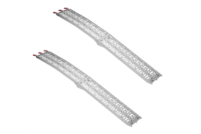 ProPlus 390096 opklapbare aluminium oprijplaten voor aanhangers, 220 cm, 680 kg, set van 2