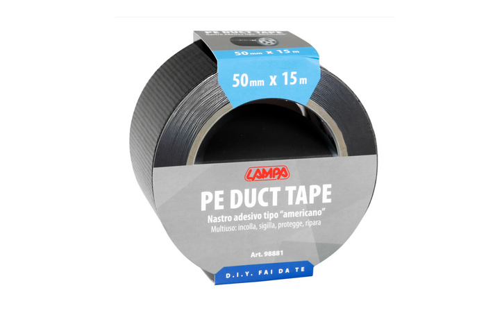 LAMP plakband 15m/50mm zwart