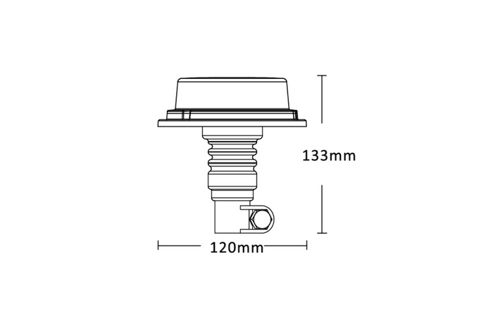 TT TECHNOLOGY TT.832 LED-waarschuwingslampje, oranje knipperlicht