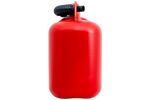 10L HERMON kunststof jerrycan met trechter, rood